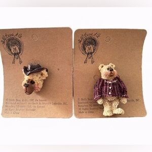 Shelly Bear and Co 1997 Ceramic Bear Pin Set